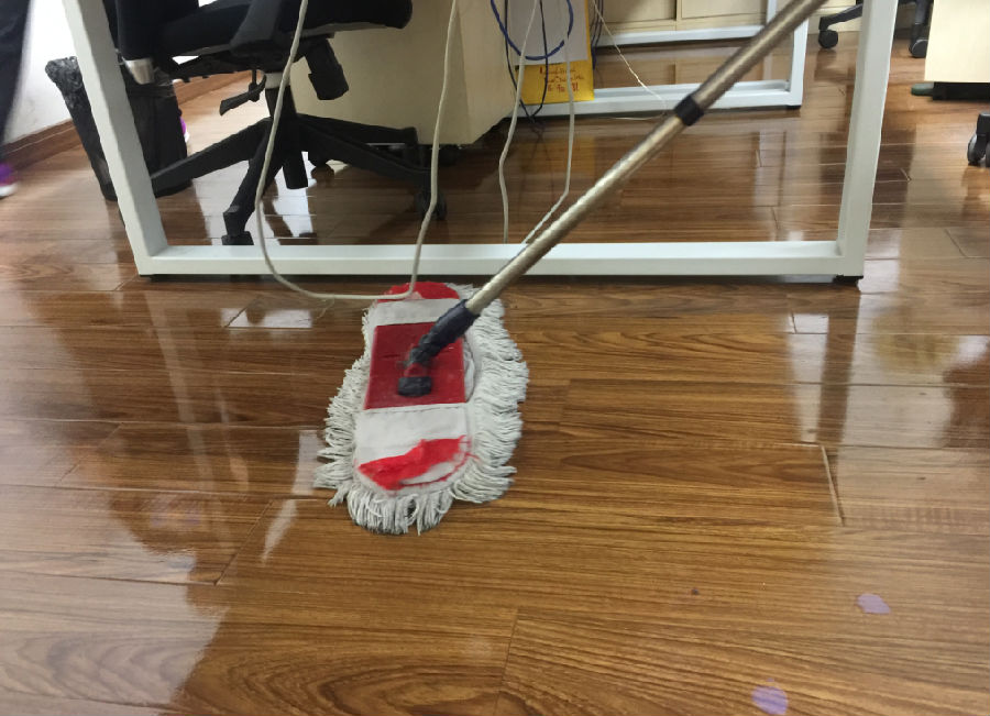 云梦县木地板保洁案例